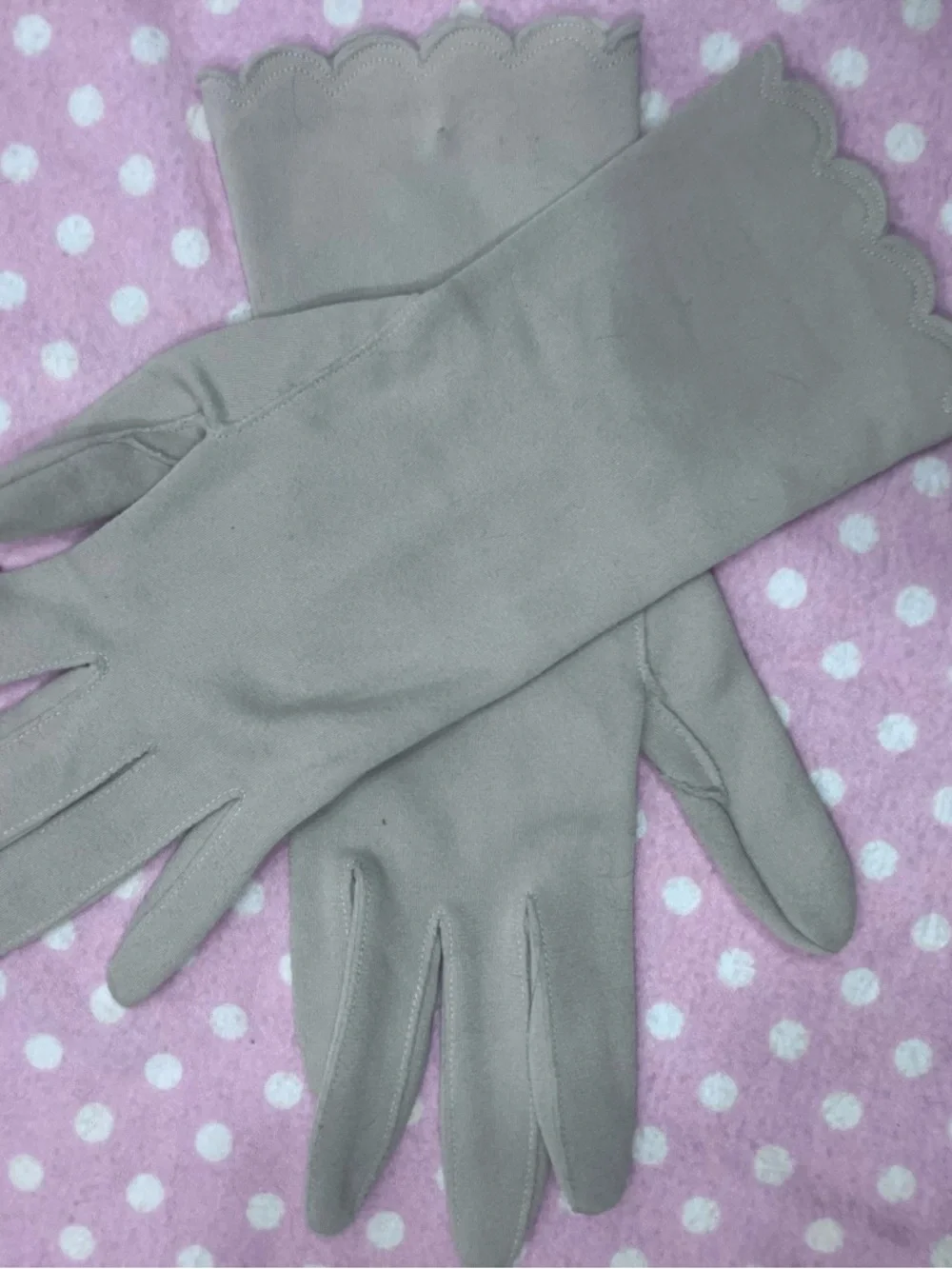 Vintage Taupe Gloves Sz. 7